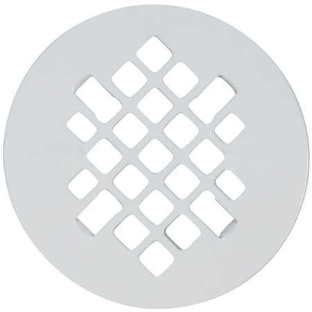 Sioux Chief Sioux Chief 4-1/4 in. Gloss White Round Stainless Steel Drain Grate 827-2SWPK1